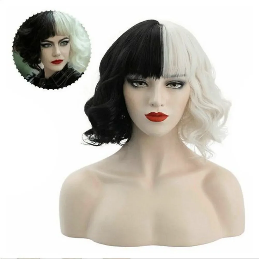 🖤🤍 6PCS Halloween Bundle Cruella Cosplay Costume Party 1920s Accessories Set